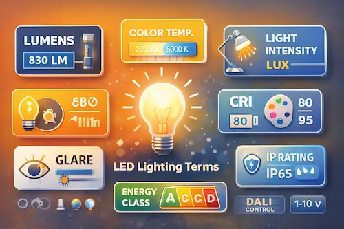 teknik aydınlatma terimleri ve standartları infografiğı